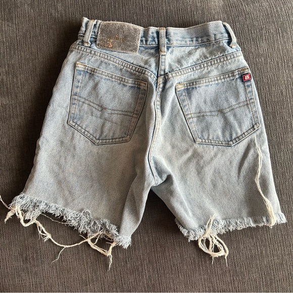 Distressed Light Blue Denim Shorts - Picture 2 of 2